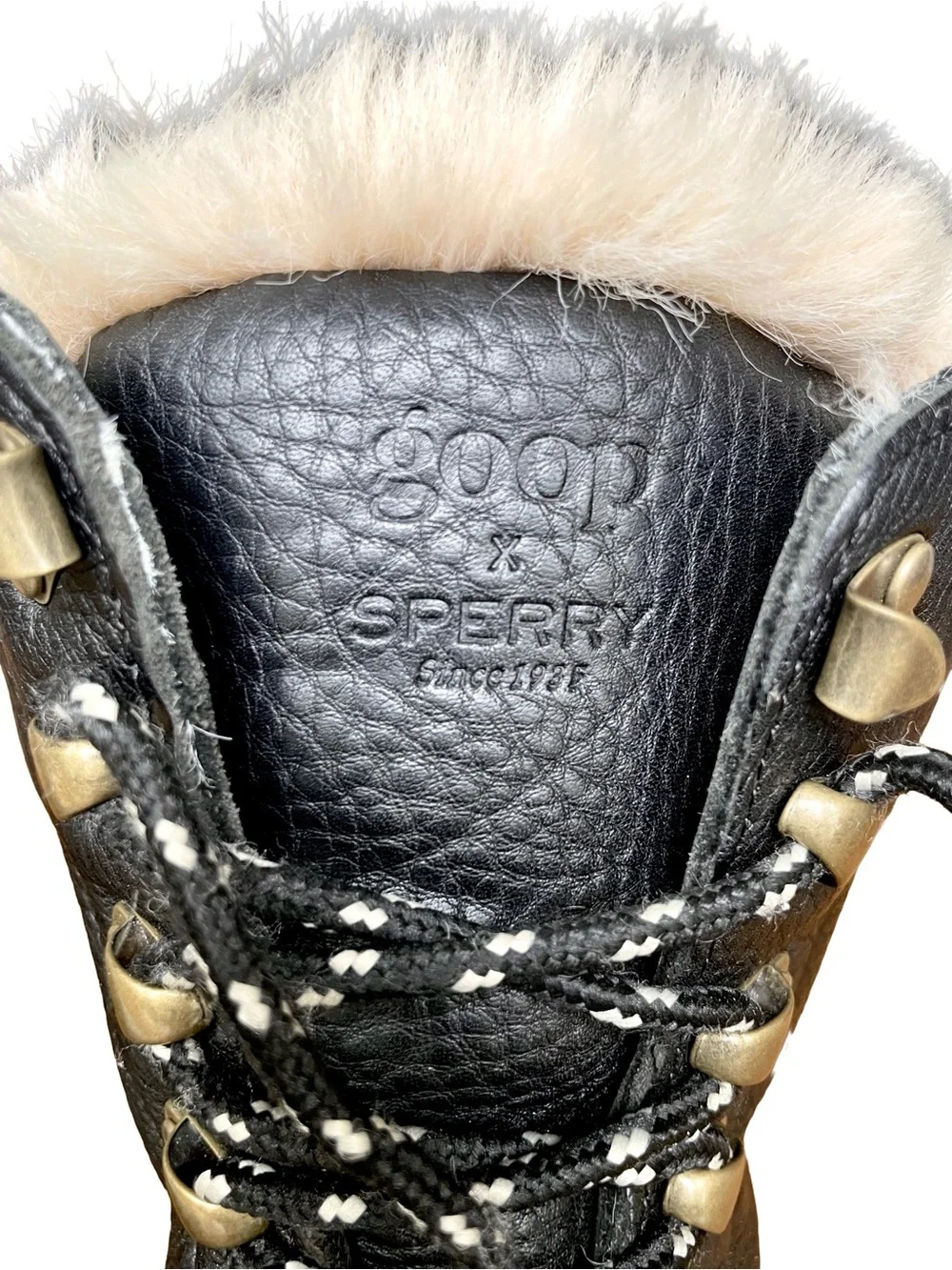 goop x Sperry Luxe Leather Shearling Duck Boots Size 10 - Picture 12 of 15
